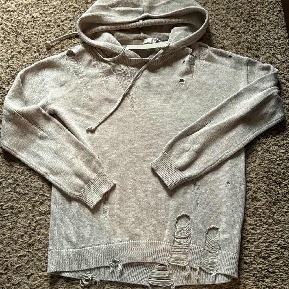 One Day Grey Cotton/Cashmere hoodie